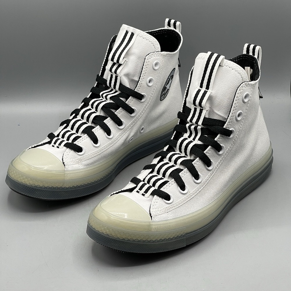Converse Women's 5 Sneakers White Black Hi Top CTAS CS Chuck Taylor Stripe
